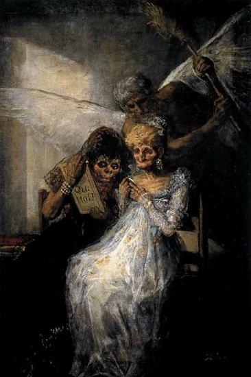 Francisco de goya y Lucientes Les Vieilles or Time and the Old Women oil painting picture